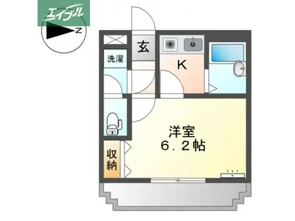 グランチェスタ(1K/1階)の間取り写真