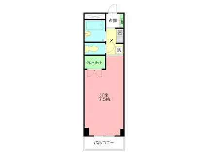 MKビル(ワンルーム/3階)の間取り写真