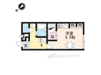 レオパレスレイクサイド ライフ(1K/1階)の間取り写真