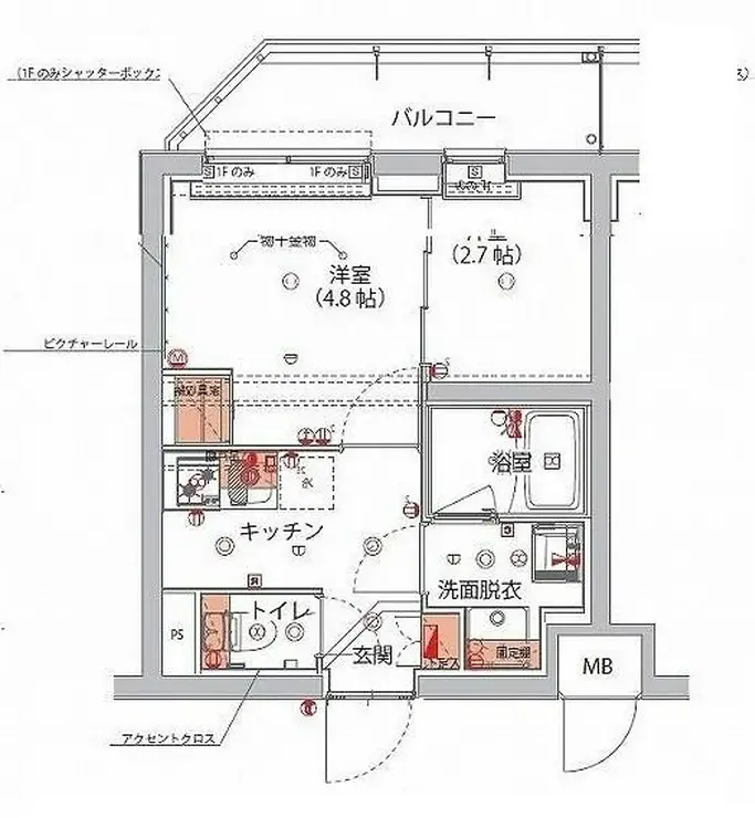 ハーモニーレジデンス神楽坂ヒルズthird 2階階 間取り