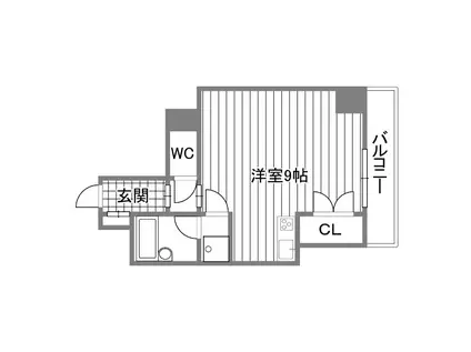 モア・ハナノキ(1K/4階)の間取り写真