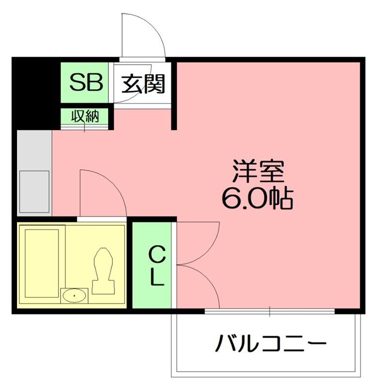 トップ桜ヶ丘第2(ワンルーム/3階)の間取り写真