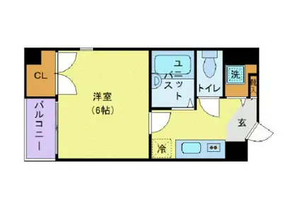 ヴィレ 日本橋箱崎(1K/5階)の間取り写真