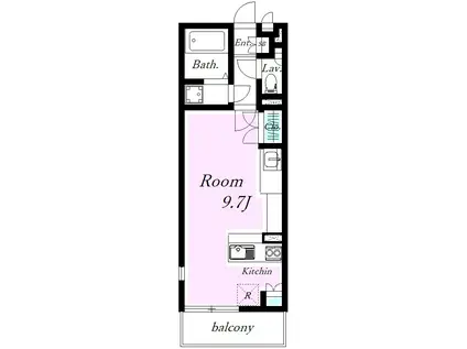 レオネクストユーカリ(ワンルーム/1階)の間取り写真