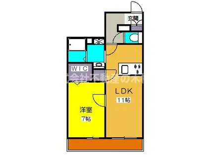 グラン コンフォール大宮N(1LDK/1階)の間取り写真