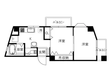 ノースヴィレッジII(2DK/5階)の間取り写真