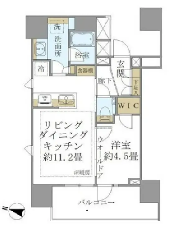 Brillia東中野 Station Front 11階階 間取り