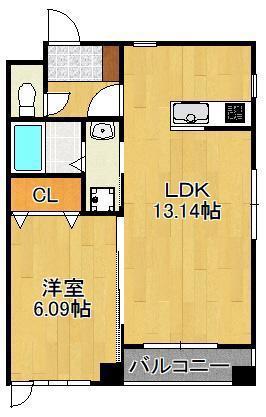 ピエモンテ(1LDK/1階)の間取り写真