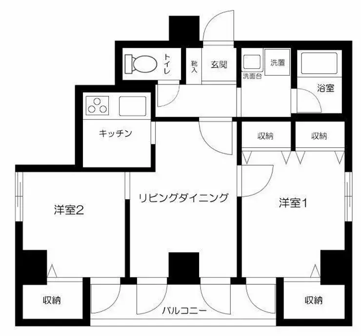 ローズマンションミヤハラ 2階階 間取り