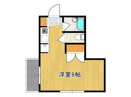 Sコモード(ワンルーム/4階)の間取り写真