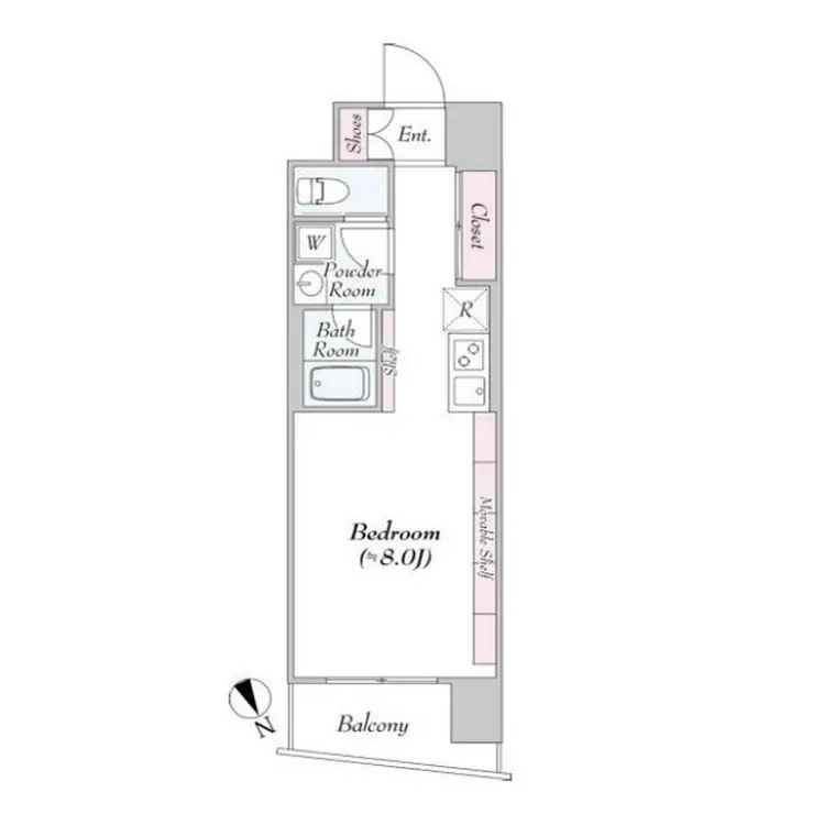 ヴァンテ・アン神楽坂 3階階 間取り