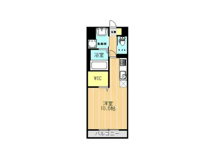 クロスディアII(ワンルーム/2階)の間取り写真