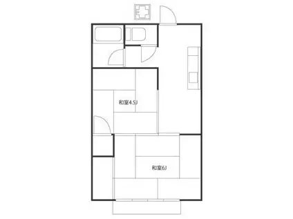 ハイツタケシマ(2K/2階)の間取り写真