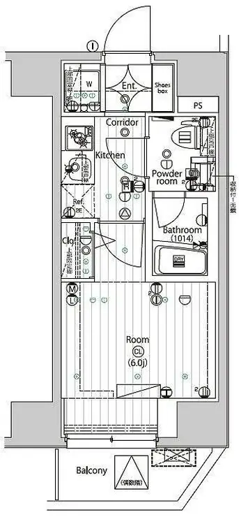 PREMIUM CUBE品川大崎 9階階 間取り