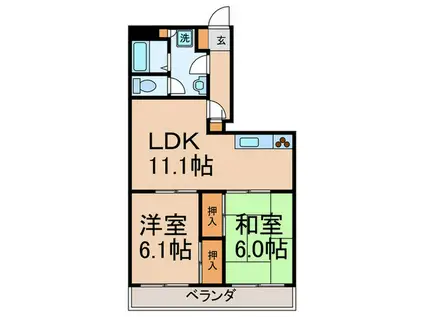 ソフィア代田(2LDK/1階)の間取り写真