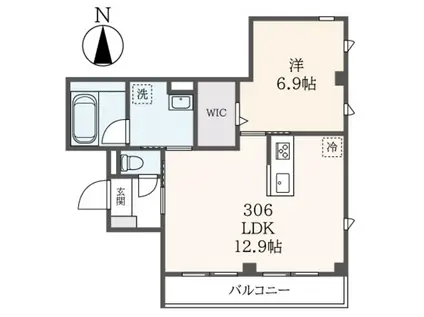 ダイワフラットIII(1LDK/3階)の間取り写真