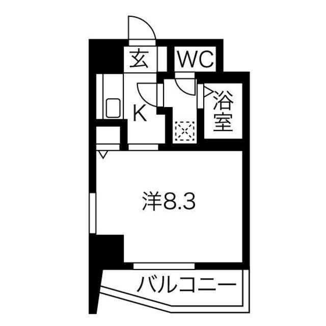 アビタシオン鶴舞(1K/3階)の間取り写真