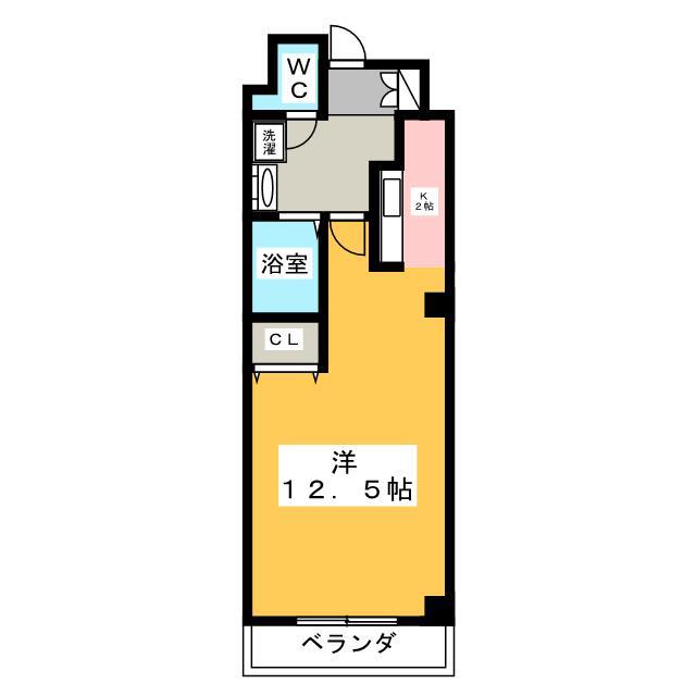 フォーリア(ワンルーム/8階)の間取り写真