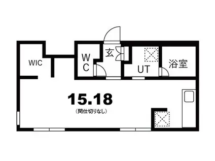 ピオネロ恵庭III(1LDK/1階)の間取り写真