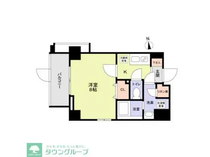 ルーセントK台東(1K/1階)の間取り写真