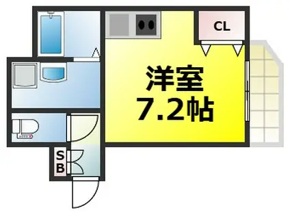 グランパシフィック芦原橋駅前(ワンルーム/8階)の間取り写真