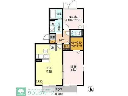 FERME(1SLDK/1階)の間取り写真