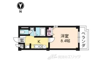 パール室町(1K/2階)の間取り写真