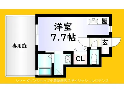 サムゴールド(ワンルーム/1階)の間取り写真