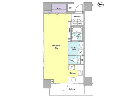 CASSIA両国(ワンルーム/7階)の間取り写真