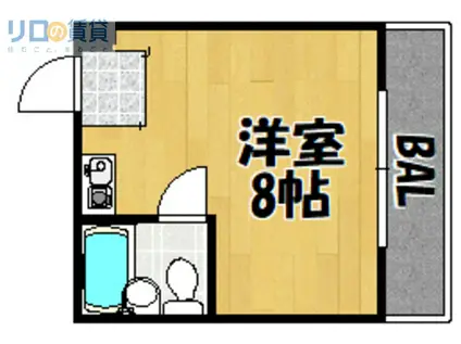 リバーサイドK(ワンルーム/5階)の間取り写真