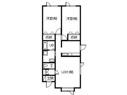 ソニア104(2LDK/2階)の間取り写真