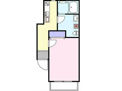 プランドール溝の口(1K/4階)の間取り写真