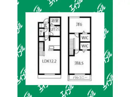 PORT ウエスト雅(2LDK/1階)の間取り写真
