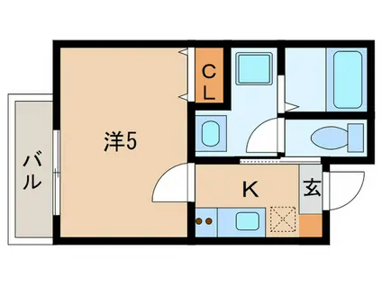 SEAREX横須賀中央(1K/2階)の間取り写真