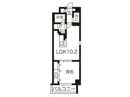 STANZA神村(1LDK/2階)の間取り写真
