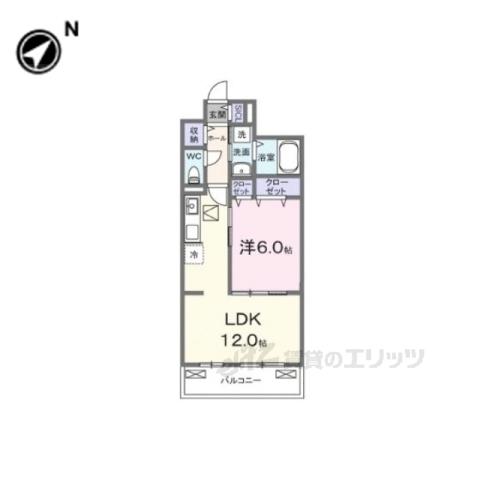 フルール近江(1LDK/2階)の間取り写真