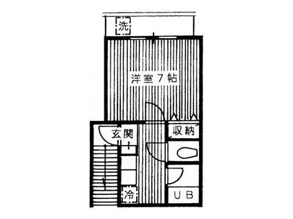 サンハウス(1K/2階)の間取り写真