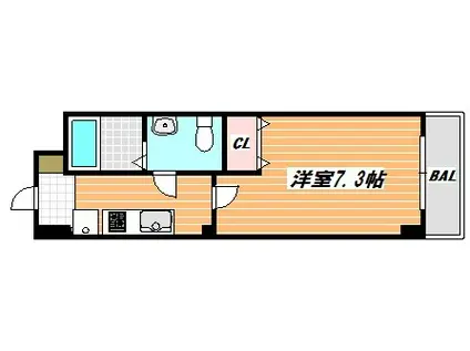 クレシアアイ(1K/3階)の間取り写真