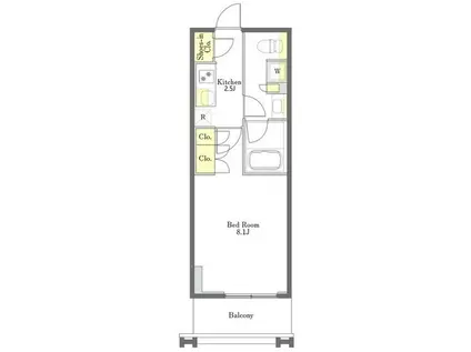 プライムメゾン横濱日本大通(1K/7階)の間取り写真