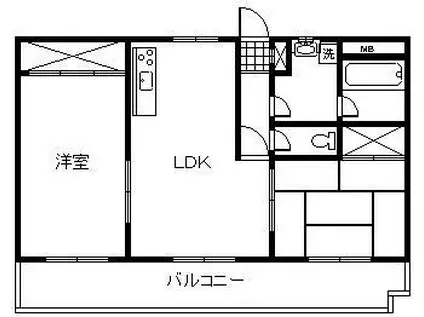 ぐらんしゅるS(2LDK/2階)の間取り写真