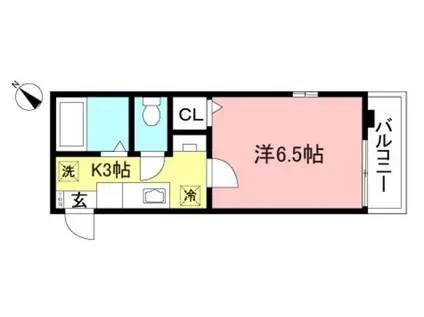 Sハイツ(1K/3階)の間取り写真