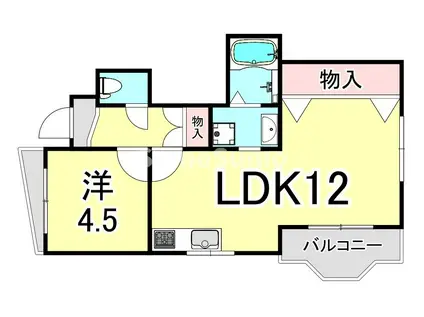 JOYPARK(1LDK/2階)の間取り写真
