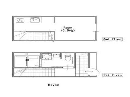MOK-TERRCE DIMORA 練馬(ワンルーム/1階)の間取り写真