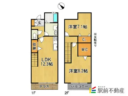 ウィステリア菜花(2LDK/1階)の間取り写真