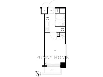 ルーブル千歳船橋(1K/5階)の間取り写真