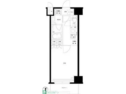 ルーブル西新井(1K/5階)の間取り写真