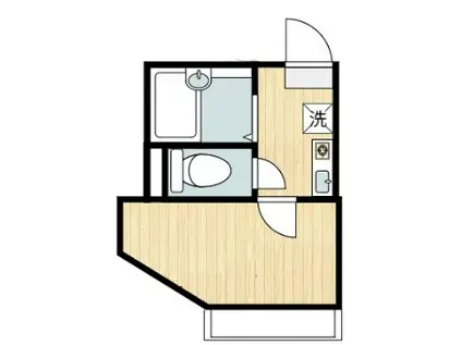シャンテ亀戸天神橋(1K/2階)の間取り写真