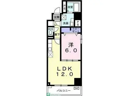 アン ハヤシ インク(1LDK/4階)の間取り写真