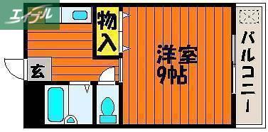 ラ・メール神田(1K/4階)の間取り写真