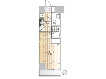アマヴェル早稲田(1K/5階)の間取り写真